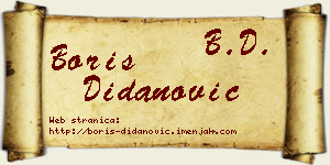 Boris Didanović vizit kartica